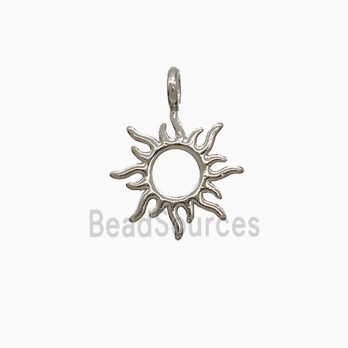 Copper Sun Pendant Platinum Plated