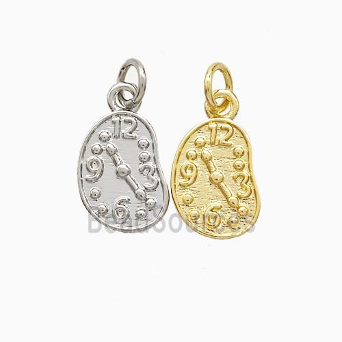 Copper Clock Pendant Mixed