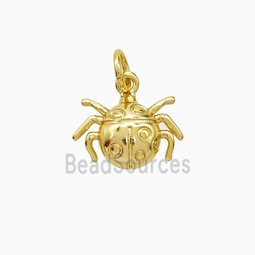 Copper Ladybug Pendant Gold Plated
