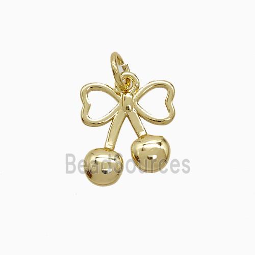 Copper Cherry Pendant Gold Plated