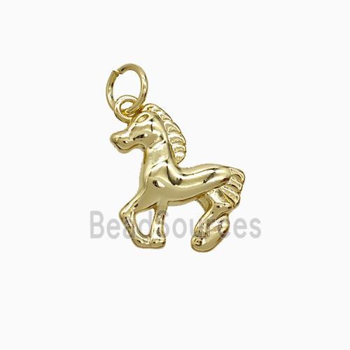 Copper Horse Pendant Gold Plated