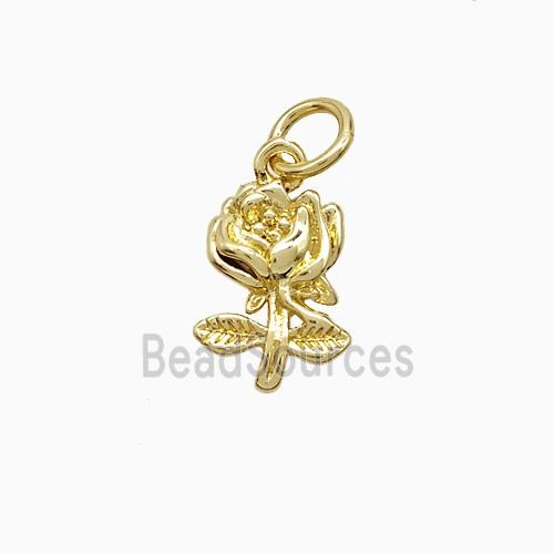 Copper Flower Pendant Gold Plated