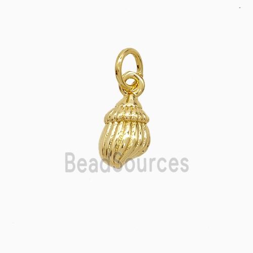 Copper Spiral Shell Pendant 18K Gold Plated