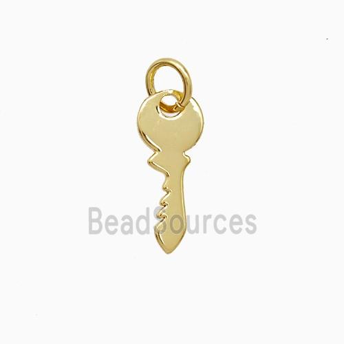 Copper Key Pendant 18K Gold Plated