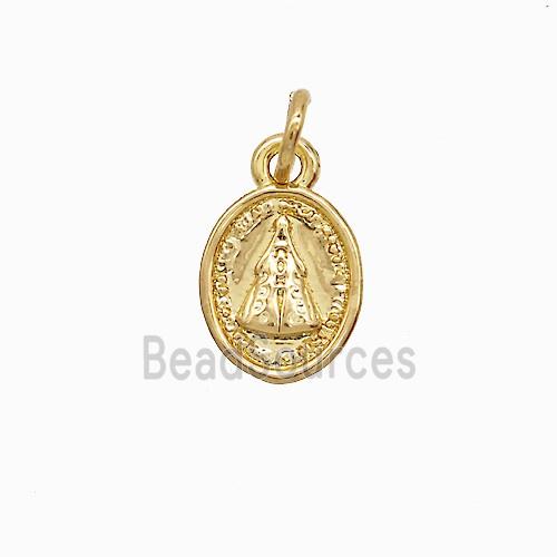 Copper Pope Charms Pendant 18K Gold Plated