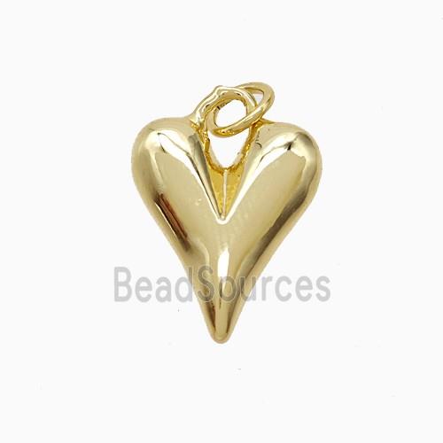 Copper Heart Pendant 18K Gold Plated