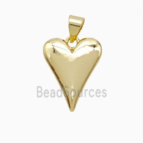 Copper Heart Pendant 18K Gold Plated