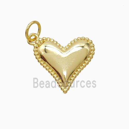 Copper Heart Pendant 18K Gold Plated
