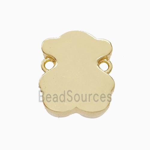 Copper Bear Connector 18K Gold Plated