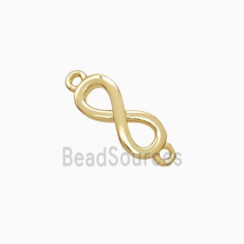 Copper Infinity Connector 18K Gold Plated