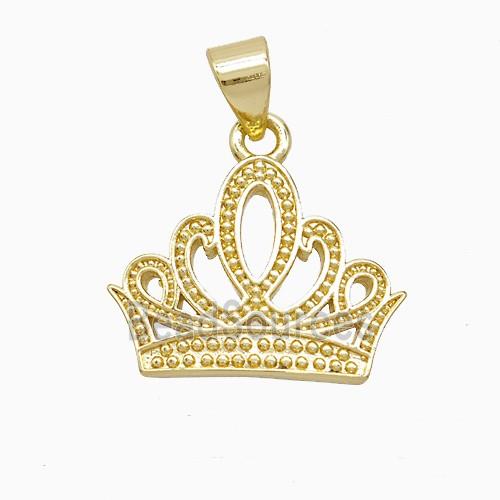 Copper Crown Pendant 18K Gold Plated