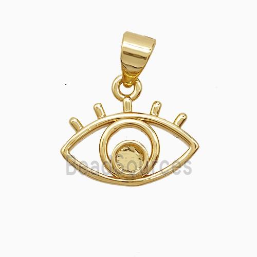 Copper Eye Pendant 18K Gold Plated