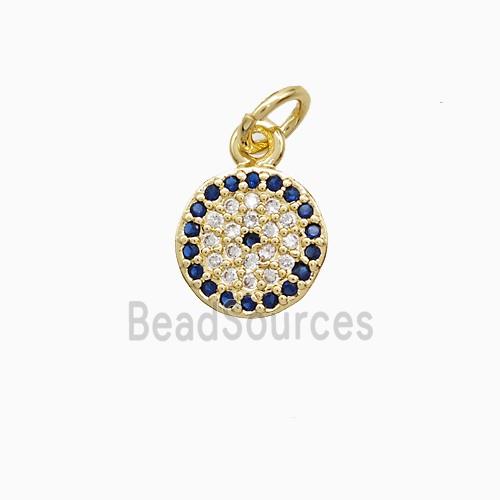 Copper Sun Pendant Pave Zirconia 18K Gold Plated