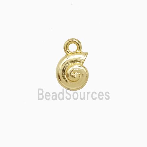 Copper Spiral Shell Pendant Gold Plated
