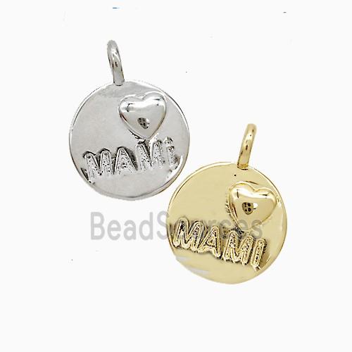 Copper MAMI Heart Pendant Mixed