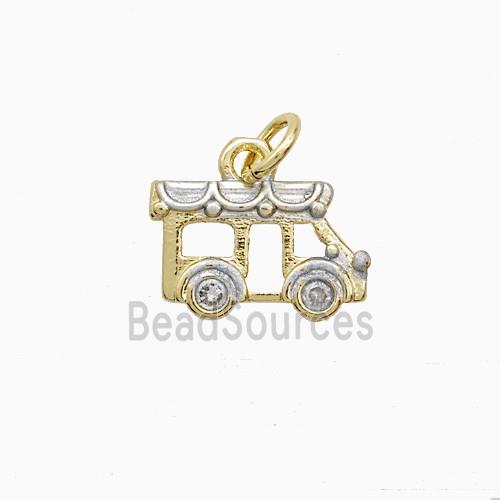 Copper Car Pendant Silver Gold Plated