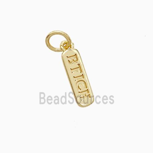 Copper Btich Pendant Stick Gold Plated