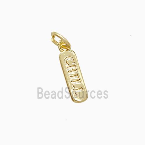 Copper Chill Pendant Stick Gold Plated