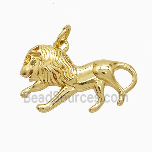 Copper Lion Pendant Gold Plated