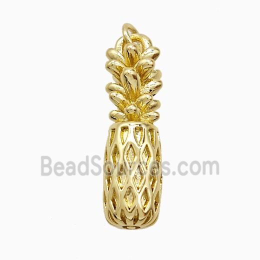 Copper Pineapple Pendant Gold Plated