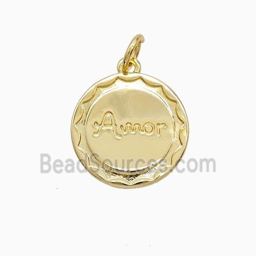 Copper Amor Pendant Gold Plated