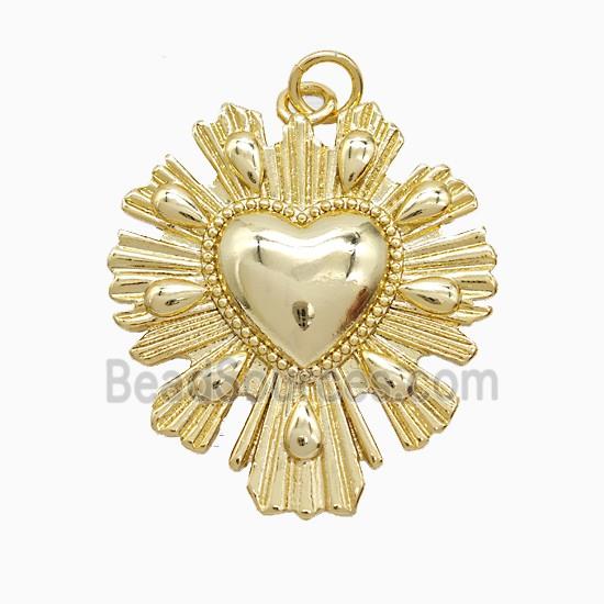 Copper Heart Pendant Gold Plated