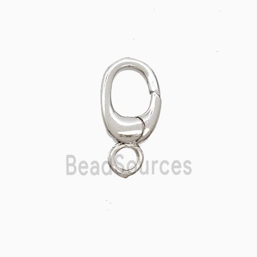 Copper Carabiner Clasp Platinum Plated