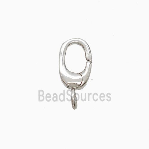Copper Carabiner Clasp Platinum Plated