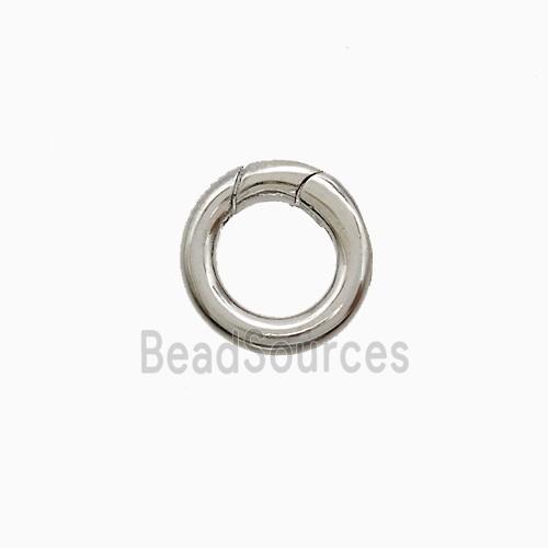 Copper Carabiner Clasp Circle Platinum Plated