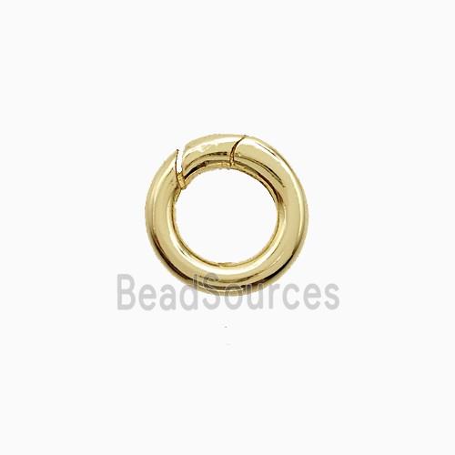 Copper Carabiner Clasp Circle Gold Plated