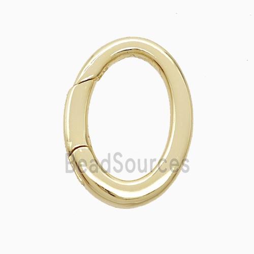 Copper Carabiner Clasp Oval Gold Plated
