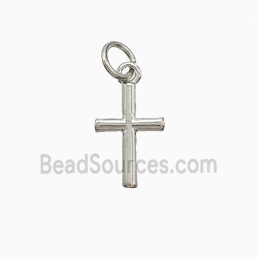 Copper Cross Pendant Platinum Plated