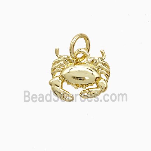 Copper Crab Pendant Gold Plated