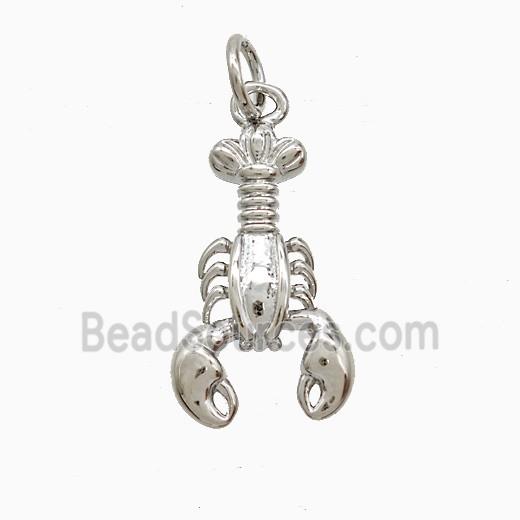 Copper Scorpion Pendant Platinum Plated