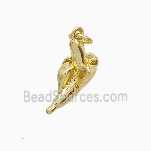 Copper Banana Pendant Gold Plated