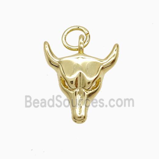 Copper Bullhead Pendant Gold Plated