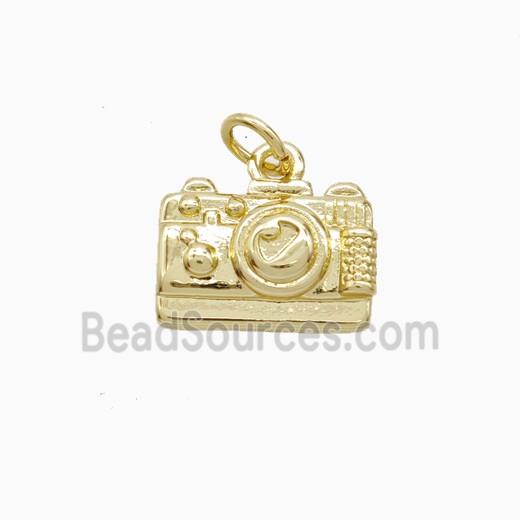 Copper Camera Pendant Gold Plated