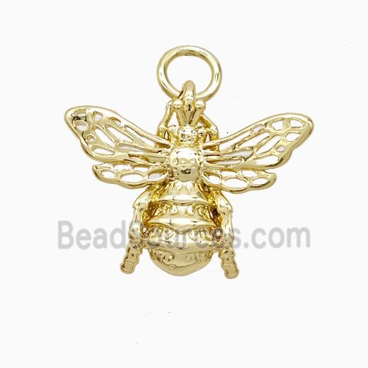 Copper Honeybee Pendant Gold Plated