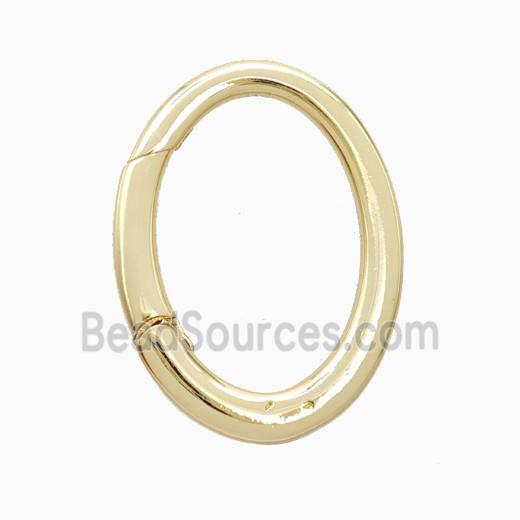 Copper Carabiner Clasp Oval Gold Plated