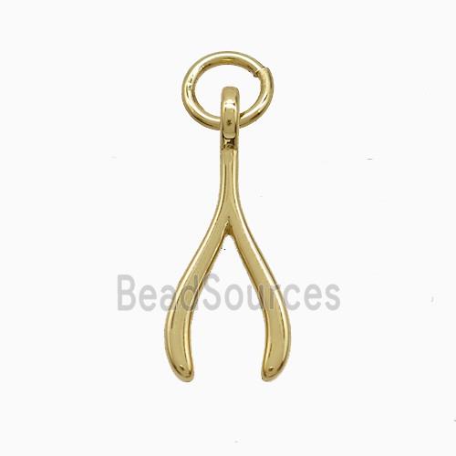 Copper Horseshoe Pendant Gold Plated