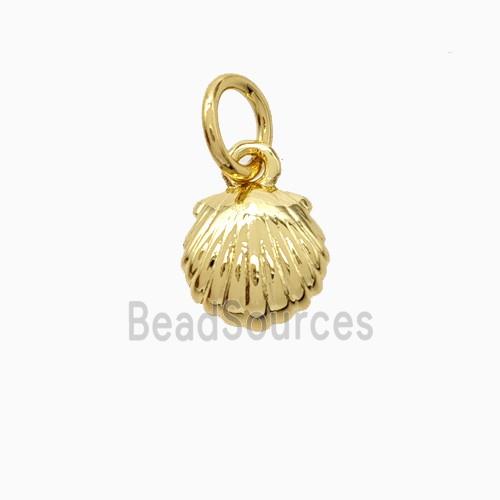 Copper Scallop Shell Pendant Gold Plated