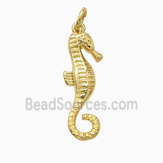 Copper Seahorse Pendant Gold Plated