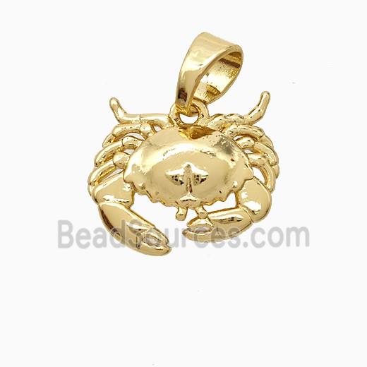 Copper Crab Pendant Gold Plated