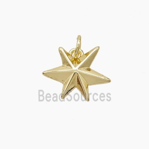Copper Star Pendant Gold Plated