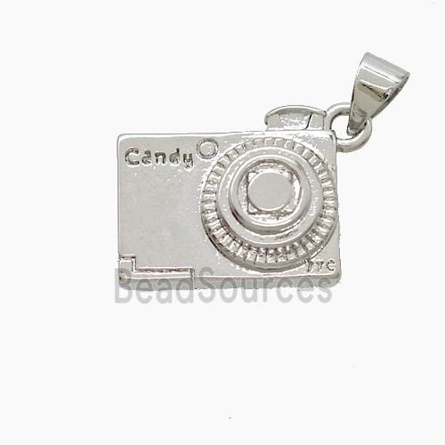 Copper Camera Pendant Candy Platinum Plated