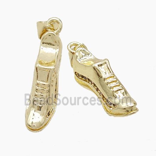 Copper Shoes Pendant Gold Plated