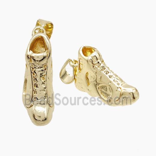 Copper Shoes Pendant Gold Plated