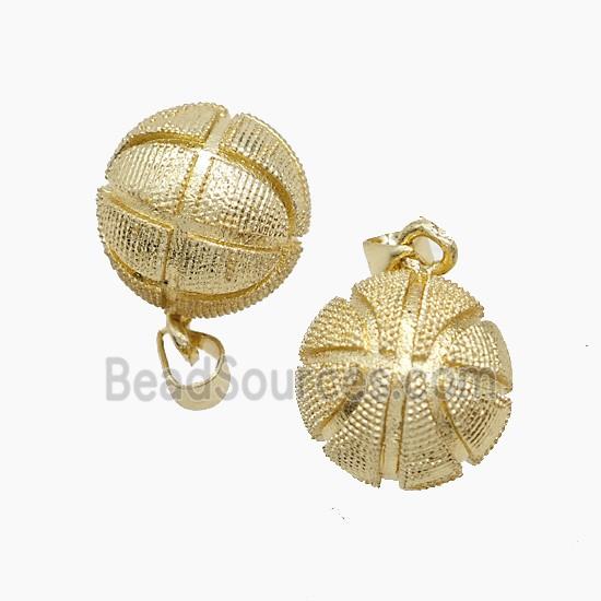 Copper Basketball Pendant Sports Gold Plated