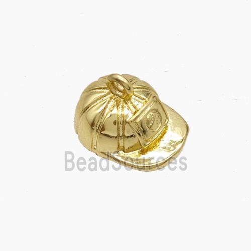 Copper Baseball Cap Pendant Sports Gold Plated