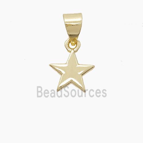 Copper Star Pendant Gold Plated